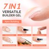 MelodySusie 2PCS Builder Nail Clear Base Gel Builder Gel for