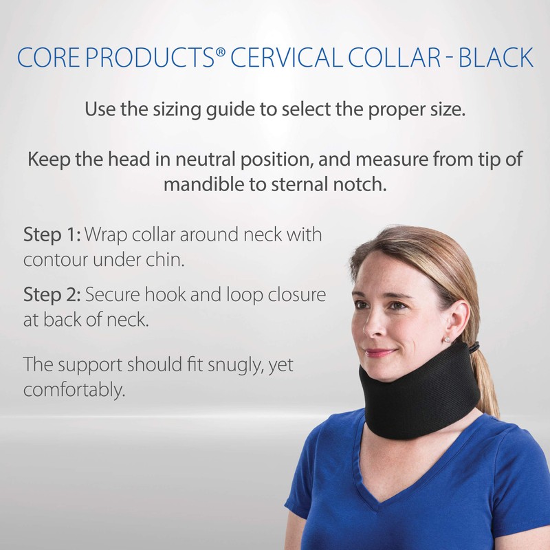 Core Products Soft Foam Cervical Collar Neck Support Brace, Helps