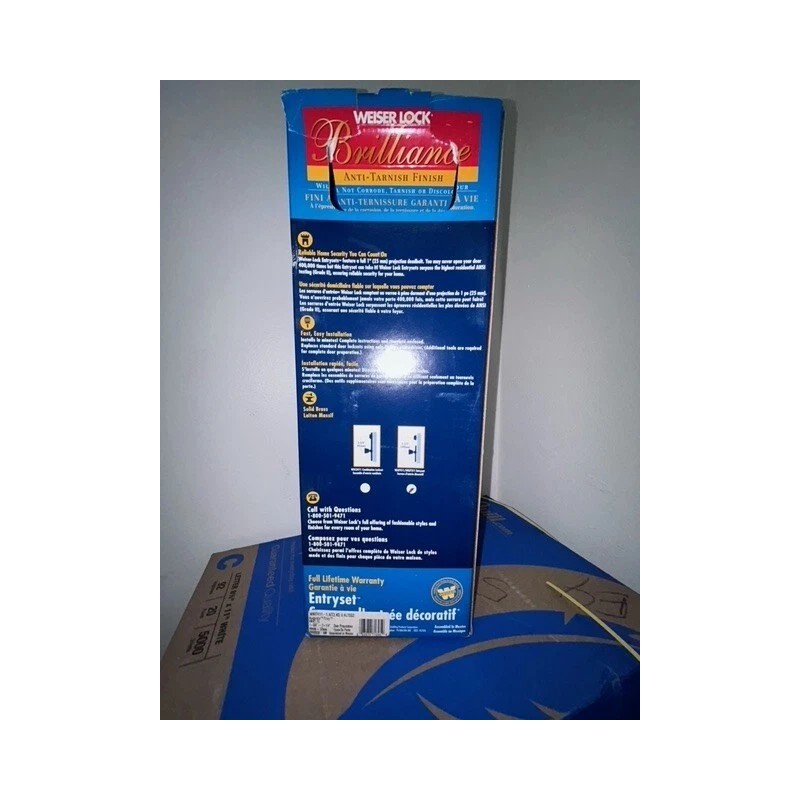 WEISER LOCK ENTRYSET DOOR KNOB AND DEADBOLT SET