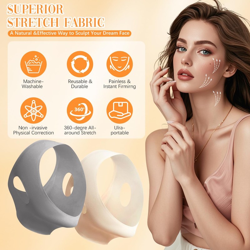 Collagen Face Sculpt Wrap, Skin-Friendly and Breathable, Reusable Face Mask