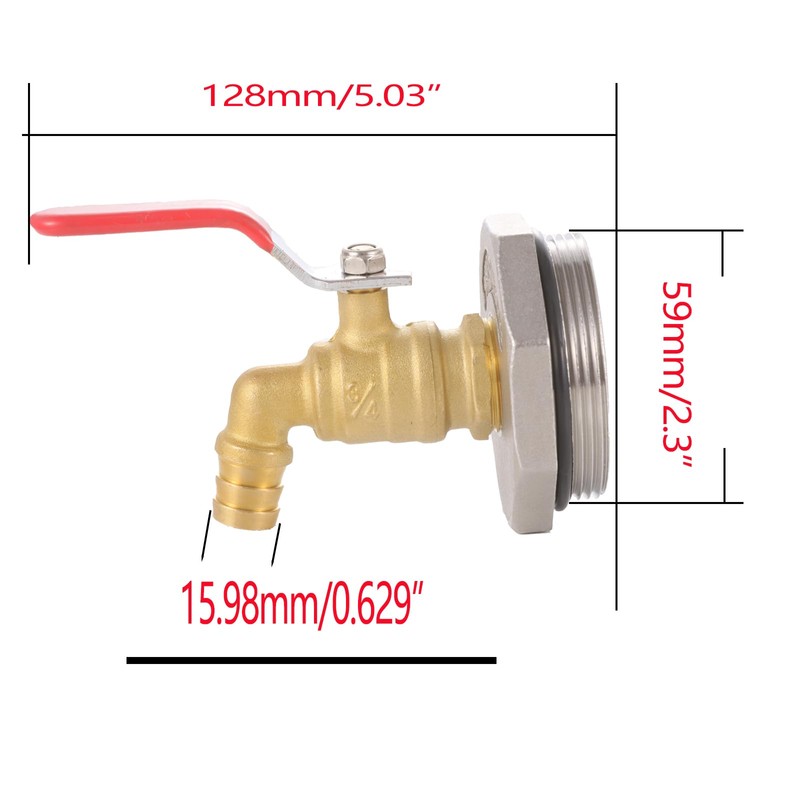 Ceaeso 2" Drum Faucet for 55 Gallon Drum,3/4 inch Brass