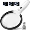 Large Magnifying Glass with Light, 10X 25X 45X Handheld Illuminated