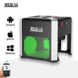 WAINLUX K6 Mini Portable CO2 Laser Engraver for DIY DXF/PLT for Wood Paper Leather Acrylic Stone Metal Glass Rubber Plywood MDFpower(w): 3W, engraving area: 80mm*80mm, model number: K6, laser source brand: WAINLUX