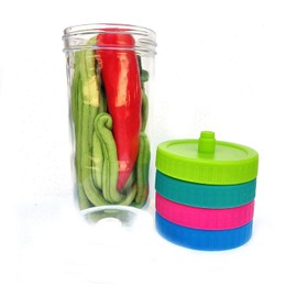4 Pack Mason Jar Fermentation Pickle Pipes - Airlock Fermentation Lids Fermenter Caps for Wide Mouth Mason Jars （Jars Not Included）