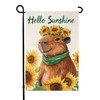 IsegMind Capybara Garden Flag Hello Sunshine Garden Flags, Cute Puppy