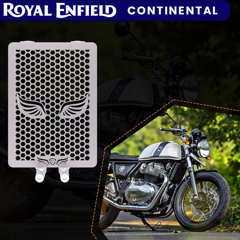 GRAND PITSTOP Motorcycle Radiator Guard, Protector Compatible with Royal Enfield
