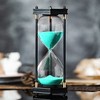Large Hourglass Timer 60 Minute, Decorative Hexagon Frame Sandglass with