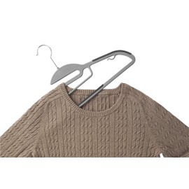 Whitmor Plastic Hangers 5 Pack Non Slip Clothes Hanger Space Saving Coat Hangers 360° Rotating Hook Hanger Heavy Duty Pant Hangers (Gray & Black)