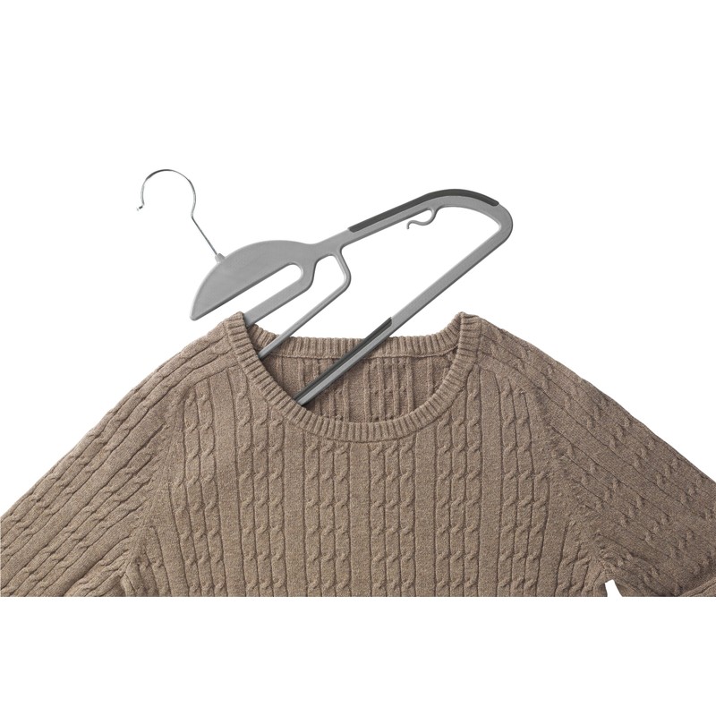 Whitmor Plastic Hangers 5 Pack Non Slip Clothes Hanger Space