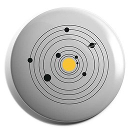 Hippowarehouse Solar System planets space diagram Badge Pin 25mm