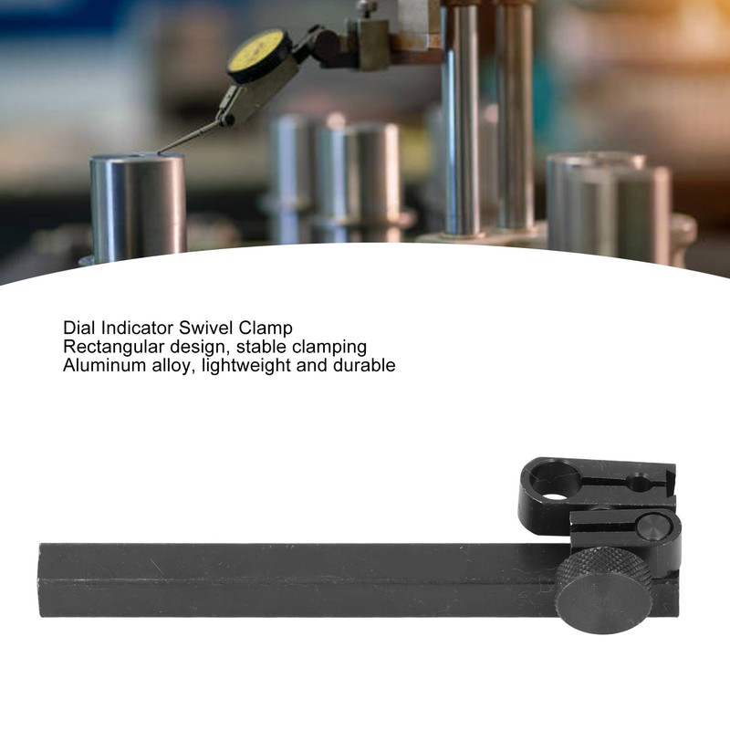 Rectangular Dial Indicator Swivel Clamp Aluminum Alloy Test Gauge Holder