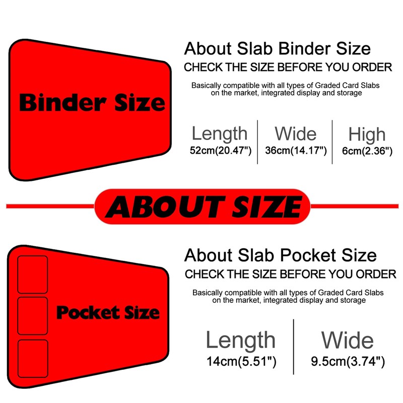 D DACCKIT Graded Card Binder，Holds 90 Card - 9 Pocket