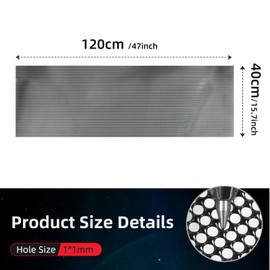 AggAuto 47in x 16in Stainless Steel Car Grill Mesh Screen, PVC Coated 304 Stainless Steel Wire Mesh for Car Grille Vent, Cabinets, Security Guard Mesh