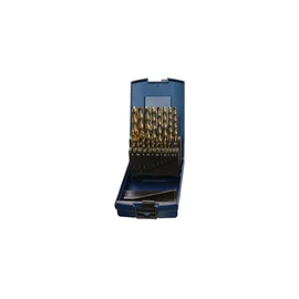 Promat Twist Drill Bit Set HSS-TiN DIN 338 Type N, Diameter 1-13 x 0.5 mm, 25-Piece