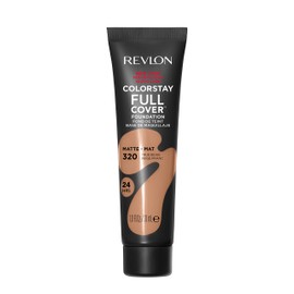 Revlon ColorStay Full Cover Longwear Matte Foundation Heat and Sweat Resistant Lightweight Face Makeup True Beige (320) 30ml