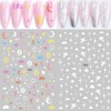 6 Sheets Star Cloud Nail Art Stickers Starry Sky Wrangler
