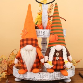 Aymolas Fall Decor Fall Gnomes Decorations for Home Cute Thanksgving Gnomes Plush for Tiered Tray Decor Table Centerpieces Thanksgiving Autumn Holiday Home Decor