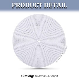 LinJunnz Lead Tape for Curtains, 10 m Lead Chain, 50 g/m, Adds Pleats to Curtain Weights Bottom, Smooth Hanging, Perfect Folds, Lead Tape for Curtains, Curtain Fabrics, Mosquito Net, Curtain Pendants