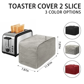 BOHEMIABY - Funda para tostador, 2 rebanadas, cubierta contra el polvo del pan y protección de huellas dactilares, poliéster y algodón, fundas para electrodomésticos pequeños de cocina (cubierta para