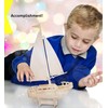 Puzzled 3D Wooden Sailboat Model Puzzle - DIY Construction Kit