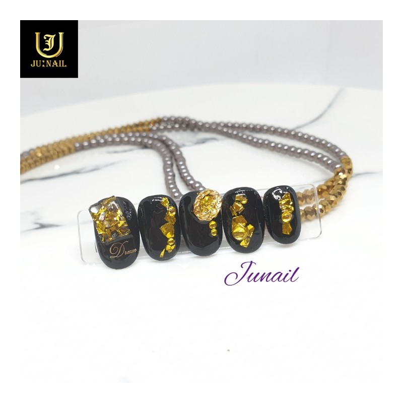 Yellow Stone Handmade Nail Tips - Long Ballerina / Yellow스톤