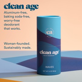 Clean Age - Aluminum Free Deodorant for Kids and Teens - 2 oz stick (Pack of 3) - Waves - Teen Deodorant for Girls and Boys - Paraben Free Deodorant - Made with all natural deodorant ingredients