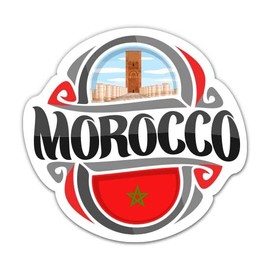 Morocco - 12" Vinyl Sticker Waterproof Decal