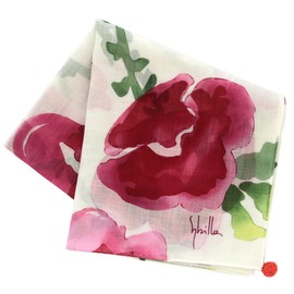 Sybilla 143103-0006-03 Large Print Handkerchief (22.8 inches (58 cm) alegría (Alegria) (Red) Women's Handkerchief, Approx. 22.8 inches (58 cm), multicolor