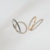 Gold&Dear 14KGP Simple Slim Cubic Ring White Cubic-Yellow Gold S-9