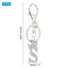 [PATIKIL] Initial Letter Keychain 2pcs Letter S Crown Desert Charm