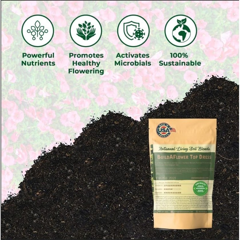 BuildASoil Build-A-Flower Top Dress Kit - Half Cubic Foot