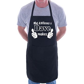 Print4U Dave BBQ Cooking Funny Novelty Apron Black