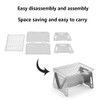 Hbluefat 12In Mini Stainless Steel Folding Campfire Grill, Detachable Small