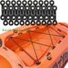 Borogo Kayak Pad Eye Kit, 20PCS Nylon Bungee Deck Loops