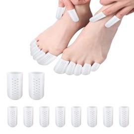 HYILUFEI 外反母趾 サポーター 足指広げる 小趾サポーター シリコン素材 通気性 パカッと広げる 水洗い可能 男女 左右兼用 10個セット (白)