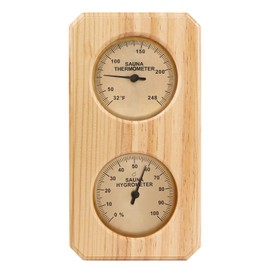 Plus tard Sauna Thermometer and Hygrometer 2 in-1 Vertical Gauge Indoor Temperature Humidity Measurement for Sauna Room