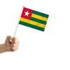 25 PCS Togolese Handheld Small Flag, Togolese Hand held Mini