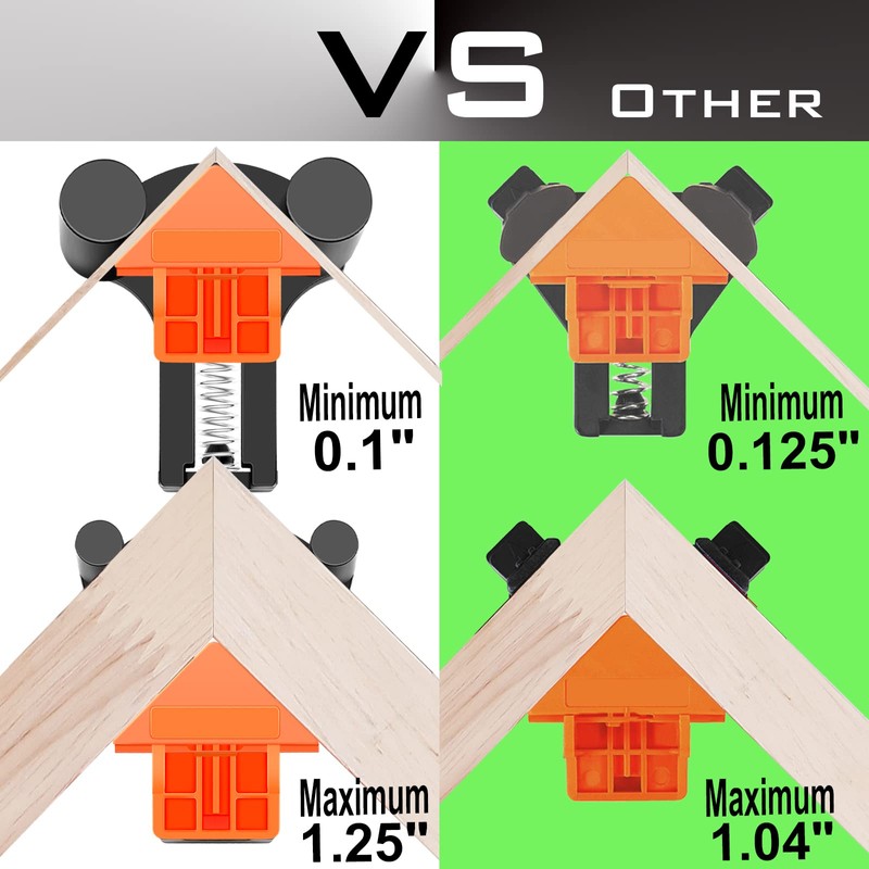 60/90/120 Degree Multi Corner Clamps for Woodworking Set of 4,Adjustable