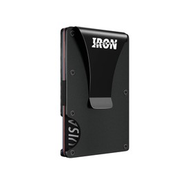 Iron Edge Wallet, RFID Blocking Card Holder for Men, Minimalist Money Clip, Modern Wallet Gifts for Men (Aluminium, Black)