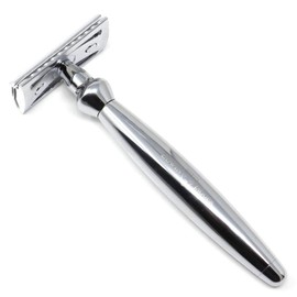 Edwin Jagger Bulbous De Razor - Safety Razor, Double Edge Razor Wet Shaving Razors … (Chrome)
