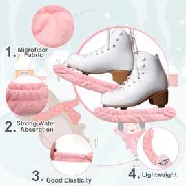 Ice Skate Blade Cover Sports Skating Blade Protector Cover for Hockey and Figure Skates,Pink,L Size