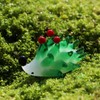 Crrezhai Hand-Blown Glass Hedgehog Decor: Handmade Crystal Animal Statue Room