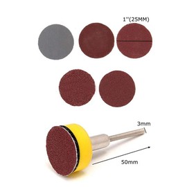 1 inch/25 mm Sanding Discs Pad, Pack of 100 100-3000 Grit Sandpapers with 1/8 Inch Shank Support Pad for Drill, Sander, Rotary Tools