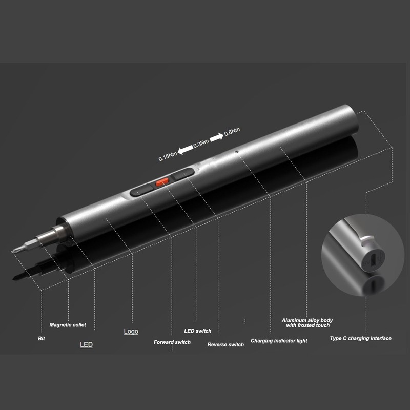 Mini Electric Screwdriver Set Adjustable Torsion Small Precise Magnetic Electric