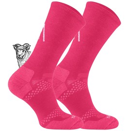TODO BP Merino Wool Hiking Socks for Men, Women and Children, Trekking, Breathable, Anti-Blister, Made in the EU, fuchsia