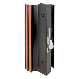 CRL Sliding Glass Patio Door Handle Set, Hook Style, Surface Mount, 1-1/2" Standard Handle Profile, 4-15/16" Screw Holes, Black