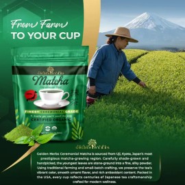 Golden Herbs Té Verde Matcha Orgánico  Organic Ceremonial Matcha Green Tea Powder, 60g                                                                