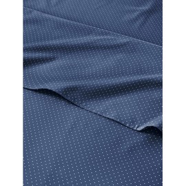 CGK Unlimited 3 Piece Stippled Polka Dot Sheets for Twin Size Bed – Luxury Flat Sheet 66 x 96, Fitted Sheet 39 x 75 and 1 Pillowcase 20 x 30 – Deep Pocket, Ultra-Soft Oeko-TEX Navy Blue Bed Sheet Set