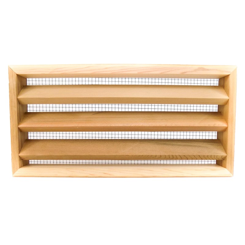 Miller Shingle Clear Cedar Foundation Vent with Louvers - 16