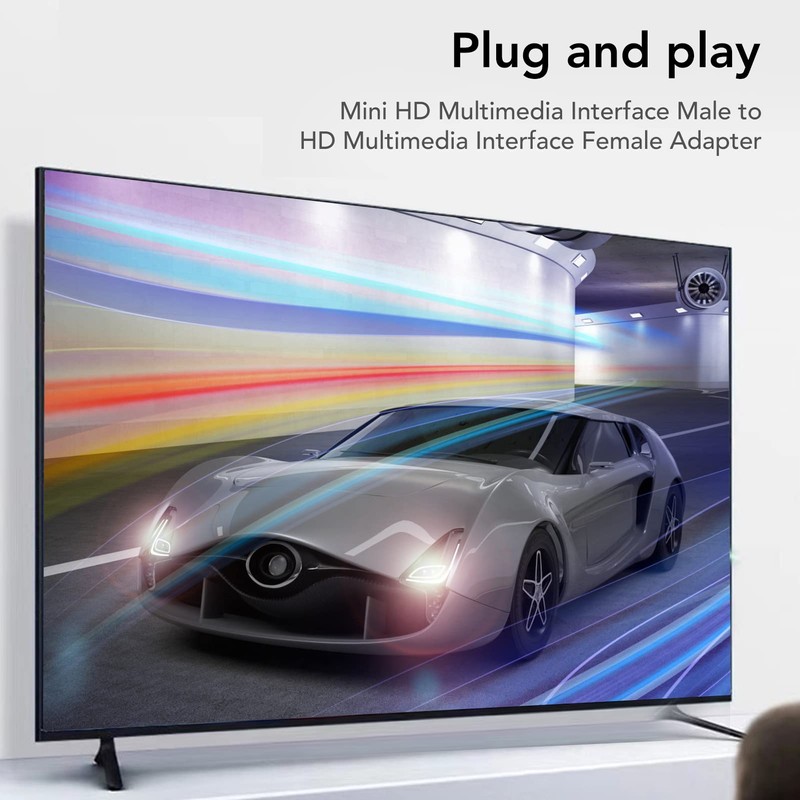 Bewinner Adaptador Mini HDMI a HDMI de 180 Grados, 8K